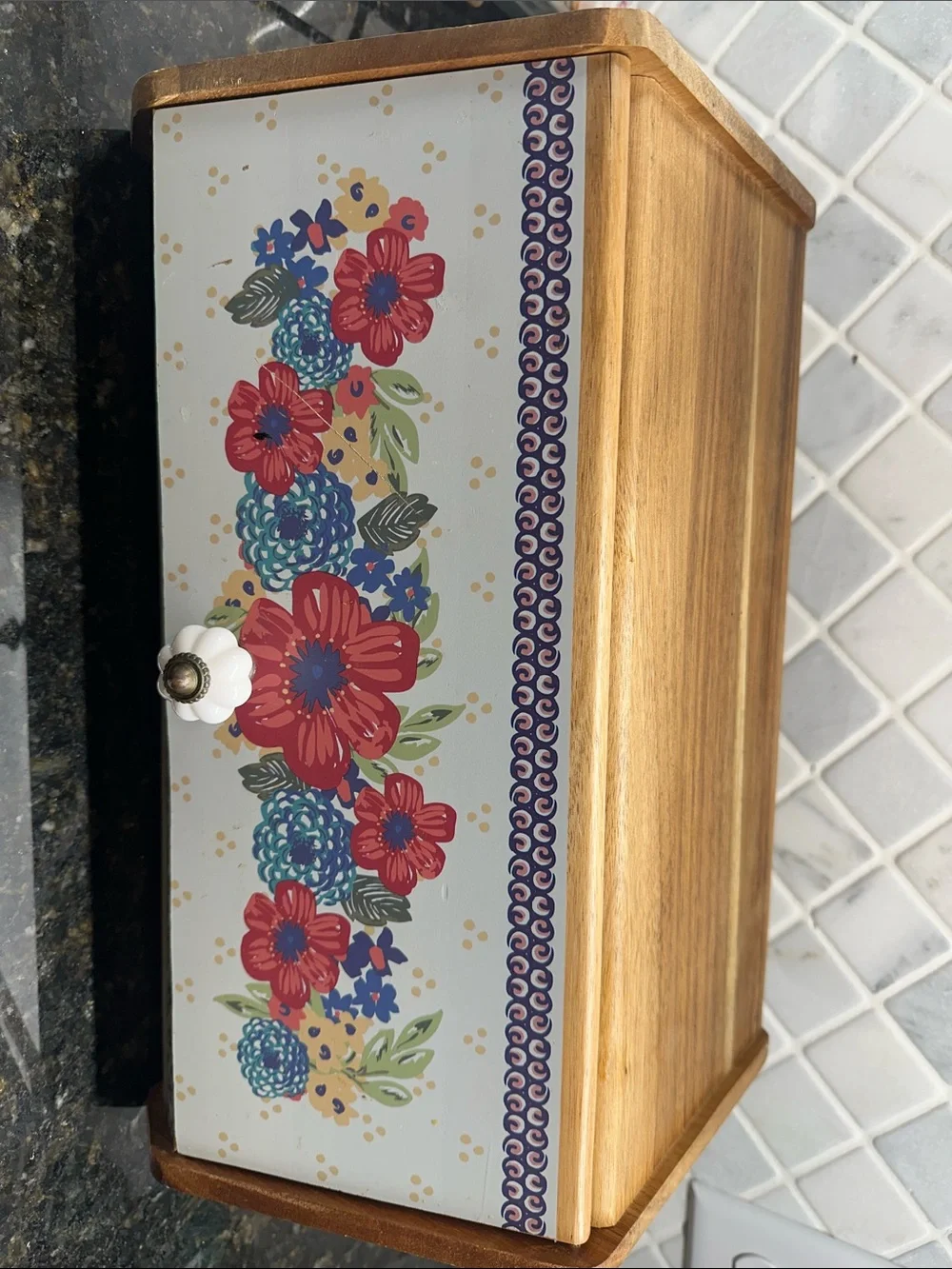 Pioneer Woman Breadbox - Wood